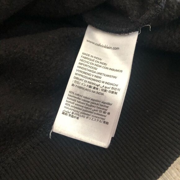 Calvin Klein Jeans Mens Black Pullover Crewneck Long Sleeve Sweatshirt Sz Large - Picture 6 of 10